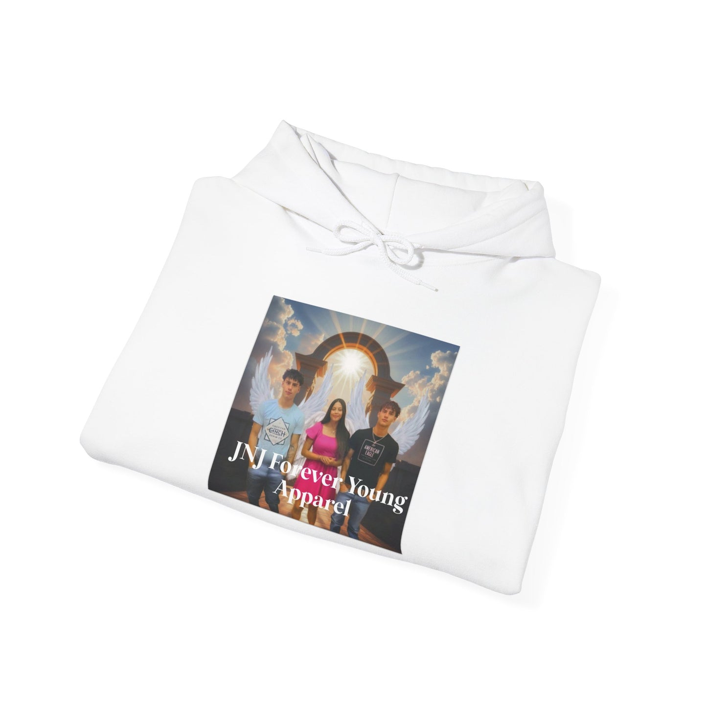 JNJ Forever Young Angels ~Unisex Heavy Blend™ Hooded Sweatshirt