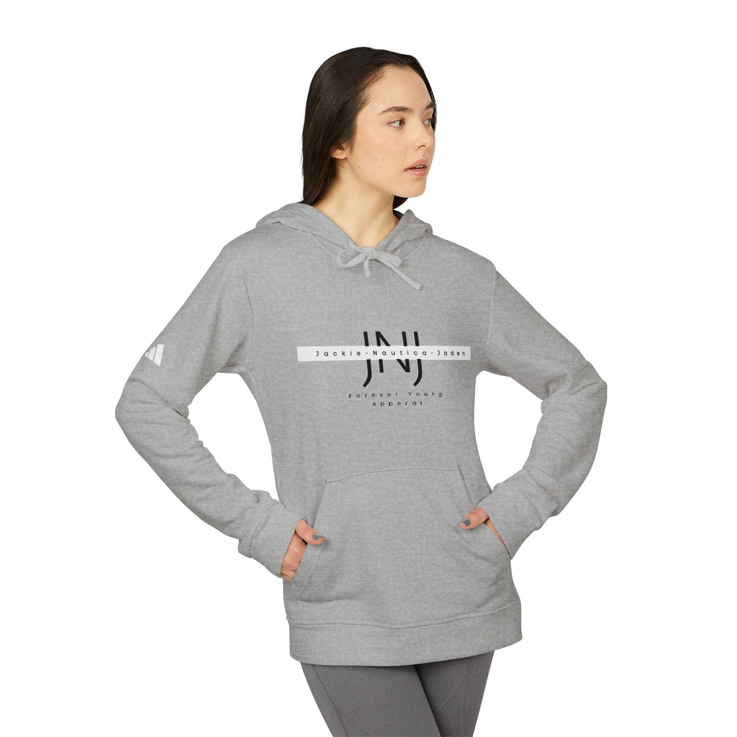 JNJ Forever Young Logo ~ Adidas Unisex Fleece Hoodie