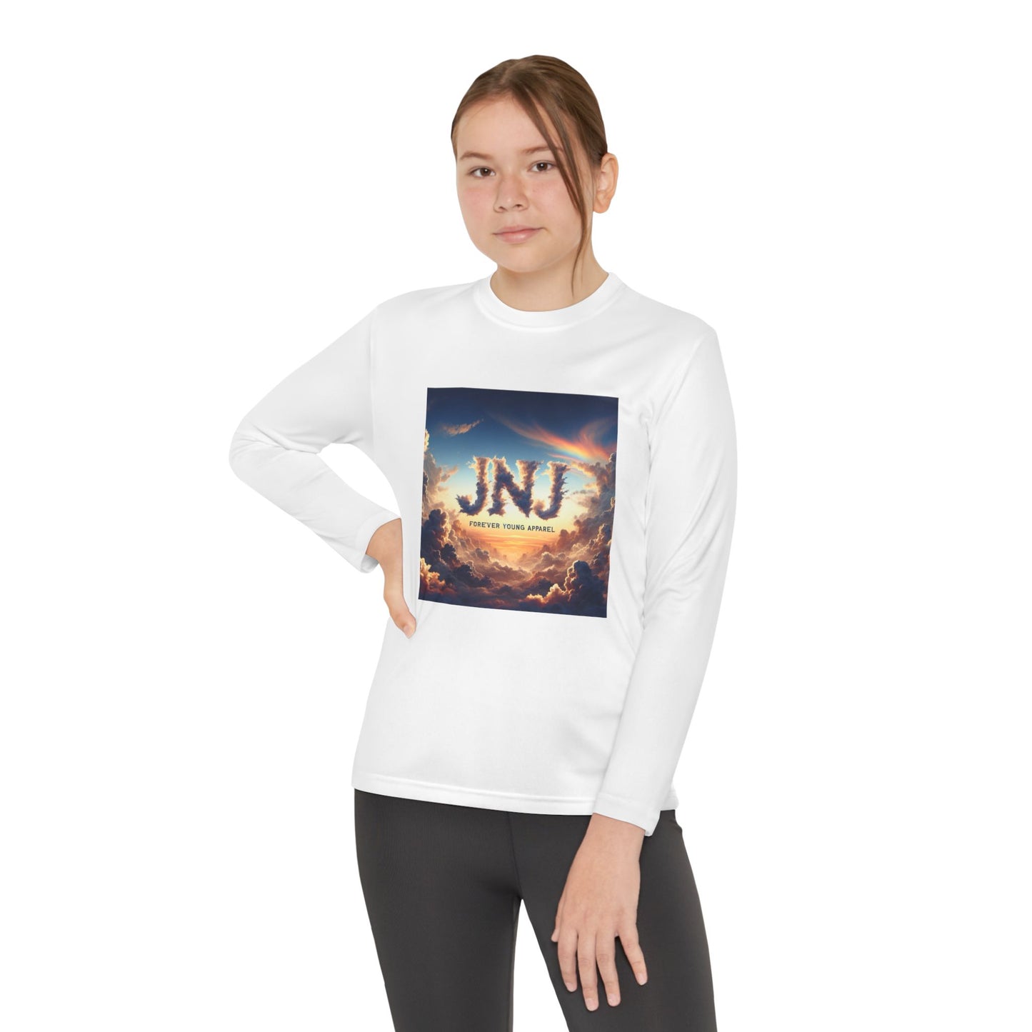 JNJ Forever Young Cloud Design #2 ~ Youth Long Sleeve Tee