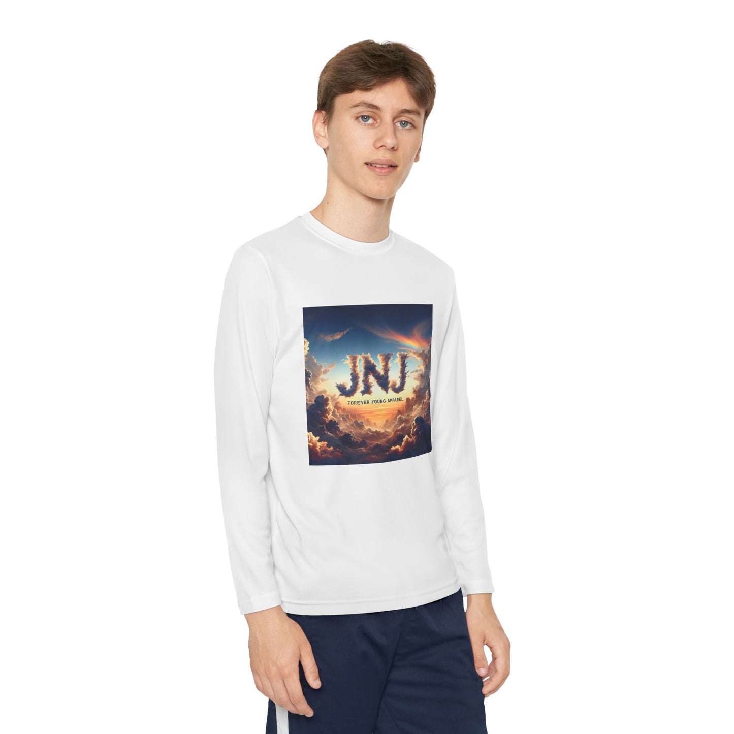 JNJ Forever Young Cloud Design #2 ~ Youth Long Sleeve Tee